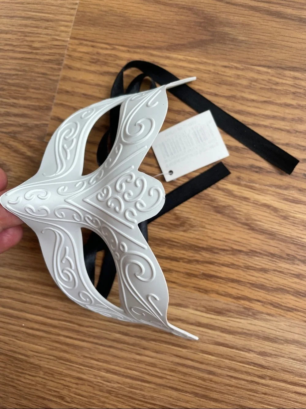 White Venetian Style Plastic Masquerade Mask Unpainted Costume Party